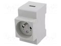 E-type socket; for DIN rail mounting PAWBOL M.06-16A/250V