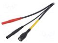 Test lead; BNC plug,banana plug 4mm x2; insulated; Len: 1.6m STÄUBLI XLAM-414SCSIL-160
