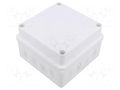 Enclosure: junction box; X: 125mm; Y: 125mm; Z: 80mm; wall mount JONEX JX-PK-25/67-WH