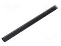 Heat shrink sleeve; glued; 25mm; L: 1m; black; Temp: -25÷125°C RADPOL RPKH1-25/10X1-C