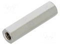 Screwed spacer sleeve; 20mm; Int.thread: M3; hexagonal; brass ESSENTRA ESS-20069360