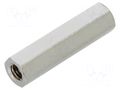 Screwed spacer sleeve; 20mm; Int.thread: M3; hexagonal; brass ESSENTRA ESS-20069360