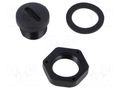 Stopper; PG7; polyamide; black; Thread: PG KRADEX ZCG-PG7-PLUG-PA66