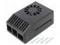 Enclosure: for computer; Raspberry Pi 4 B; ABS; black; X: 62mm KRADEX Z-PI4-ABS