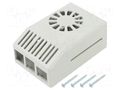 Enclosure: for computer; Raspberry Pi 4 B; ABS; light grey KRADEX Z-PI4J-ABS