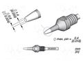 Tip: for desoldering irons; 1.4x0.6mm JBC TOOLS JBC-D530001