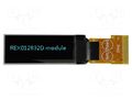 Display: OLED; graphical; 0.91"; 128x32; Dim: 30x11.5x1.26mm; blue RAYSTAR OPTRONICS REX012832DSPP3N02