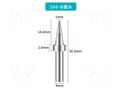 Tip; conical; 1mm; for soldering station BAKON BK200-B