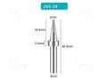 Tip; conical; 2mm; for soldering station BAKON BK200-2B