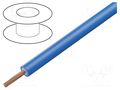 Wire; Silivolt®-2V; 1x0.5mm2; stranded; Cu; silicone; blue; 1.5kV STÄUBLI SILI-2V/0.50-BL