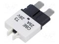 Fuse: thermal; 25A; 28VDC; automotive; 20.5mm ESKA 340032-MR