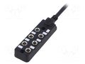 Distribution box; M8; PIN: 3; 5m; socket; 3A; IP67; IN: 6; OUT: 1 AMPHENOL LTW DB8-3A6CAB-SPS7B05