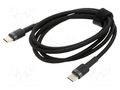 Cable; USB C plug,both sides; 1m; black; textile; 60W BASEUS CATKLF-GG1
