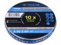 Cutting wheel; Ø: 115mm; Øhole: 22.23mm; Disc thick: 1.2mm; 10pcs. NOZAR DIAMANTWERKZEUGE NOZAR-7335603-10P