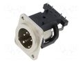 Connector: XLR; socket; male; PIN: 4; angled 90°; THT; silver; 6A NEUTRIK NTR-NC4MDM3-H-1
