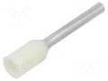 Tip: bootlace ferrule; insulated; copper; 0.5mm2; 10mm; tinned ERKO TE-0.5-10V/100