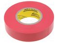 Tape: electrical insulating; W: 19mm; L: 20m; Thk: 0.19mm; red; 380% ANTICOR ANC-202-19-20RD