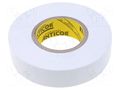 Tape: electrical insulating; W: 19mm; L: 20m; Thk: 0.19mm; white ANTICOR ANC-202-19-20WH