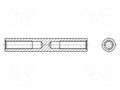 Screwed spacer sleeve; 4mm; Int.thread: M3; cylindrical; brass HARWIN R30-5000402