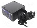 Power supply: computer; ATX; 600W; 3.3/5/12V; Features: fan 12cm AKYGA AK-C1-600