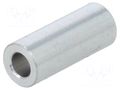 Spacer sleeve; 15mm; cylindrical; aluminium; Out.diam: 6mm DREMEC DR336/3.2X15