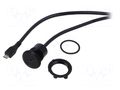 Adapter cable; USB B micro socket,USB B micro plug; USB 2.0 ONPOW MICRO-USB-04-BK
