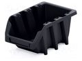 Container: cuvette; black; long; 120x77x60mm; KBIL12; BINEER KISTENBERG KBIL12-S411