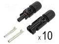 Connector: solar; plug; male + female; 30A; 1kV; IP67; straight QOLTEC 52596