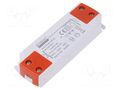 Power supply: switching; LED; 20W; 12VDC; 1.67A; 220÷240VAC; IP20 YINGJIAO YSL20F-20-12