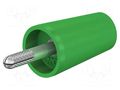 Connector: 4mm banana; adapter; 32A; green; nickel plated; 42mm STÄUBLI A-SLK4-N-25