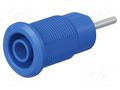 Connector: 4mm banana; socket; 24A; 1kV; blue; nickel plated STÄUBLI BI-SLB4-R/N-23
