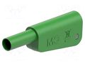 Connector: 4mm banana; 32A; 1kV; green; nickel plated; soldered STÄUBLI SLQ-4N-46-25