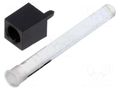 Fiber for LED; Ø3.6mm; L: 25.4mm; round; Front: convex; flexible BIVAR UHF3-1.000-Y-67