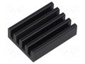 Heatsink: extruded; grilled; black; L: 37.5mm; W: 27mm; H: 10mm FISCHER ELEKTRONIK SK447/37.5/SA
