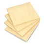 Birch plywood - 8mm - format 110x120mm - 4pcs. OLW-20477 5904422381158