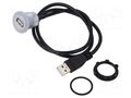 Adapter cable; USB A socket,USB A plug; USB 2.0; Len: 0.6m ONPOW USB-05C
