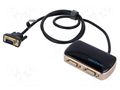 VGA splitter; VGA female x2,VGA male; 1m; black; ABS,aluminium VENTION DBABF