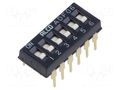 Switch: DIP-SWITCH; Poles number: 6; OFF-ON; -0.025A/24VDC; Pos: 2 TE Connectivity 1825002-9