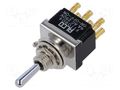 Switch: toggle; Pos: 3; DP3T; ON-OFF-(ON); 6A/250VAC; FT; -20÷70°C TE Connectivity 4-6437630-1