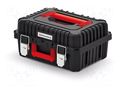 Chest; tool case; black; polymer; HEAVY; 445x360x216mm; 25kg KISTENBERG KHV453520M-S411