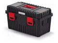 Chest; tool case; black; polymer; HEAVY; 585x360x337mm; 25kg KISTENBERG KHV603535F-S411