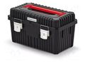 Chest; tool case; black; polymer; HEAVY; 585x360x337mm; 25kg KISTENBERG KHV603535M-S411
