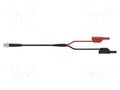 Test lead; 3A; BNC plug,banana plug 4mm x2; Len: 1m; Z: 50Ω SCHÜTZINGER SKO89-58100-SW
