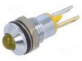 Indicator: LED; prominent; yellow; 2.1VDC; Ø8mm; metal CML INNOVATIVE TECHNOLOGIES 19040052