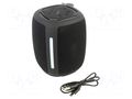 Speaker; black; microSD,USB A; 85Hz÷20kHz; 10m; Bluetooth: 5.1 GEMBIRD SPK-BT-LED-03-BK