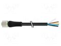 Connecting cable; female; 7000 Power; IP67; 63VAC; 63VDC; 12A; 5m MURR ELEKTRONIK 7000-P3221-P050500