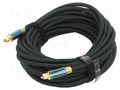 Cable; Toslink plug,both sides; 10m; Plating: gold-plated; black VENTION BKBGL