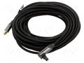 Cable; Toslink plug,Toslink plug angled; 10m; black; PVC; textile VENTION BKDBL