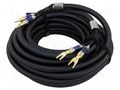 Cable; banana plug x2,fork terminal 2x; 10m; black; textile VENTION BLCLL