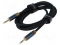 Cable; RCA plug,both sides; 2m; Plating: gold-plated; black VENTION BCTGH